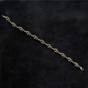 Zales silver Bracelet with Heart Links